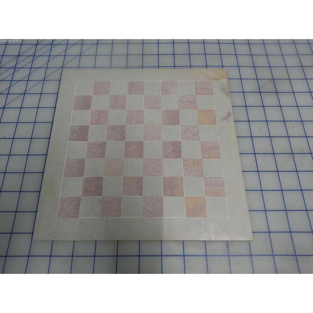 10” Stone Chess Board Marble Style Square Board w/ Corner Scratch